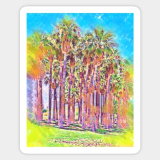 Pastel Palm Grove Sticker